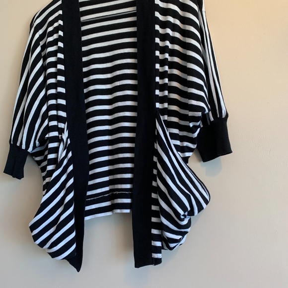 Express Striped Open Cardigan XS Dolman Sleeve with pockets - Picture 3 of 6